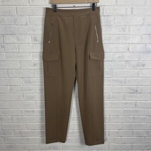 Athleta Endless High Rise Cargo Pants Womens Tall  10T Brown Adjustable Ankle